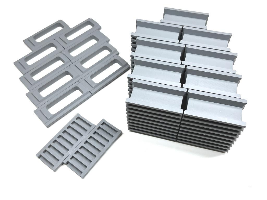 AIM - Ground Equipment GE48180 1:48 USAF fighter revetments (each section is 750mm long) (3D-Printed)
