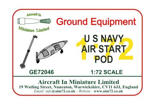 AIM - Ground Equipment GE72046 1:72 U.S. Navy air start pod