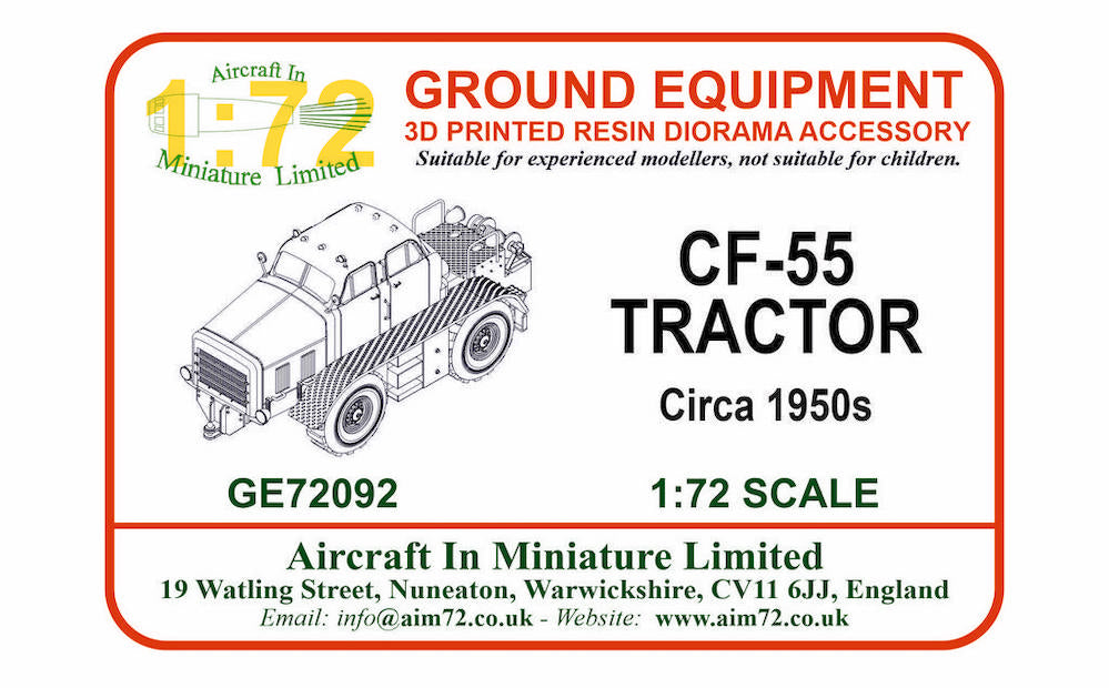 AIM - Ground Equipment GE72092 1:72 USAF CF-55 tractor - circa 1950s