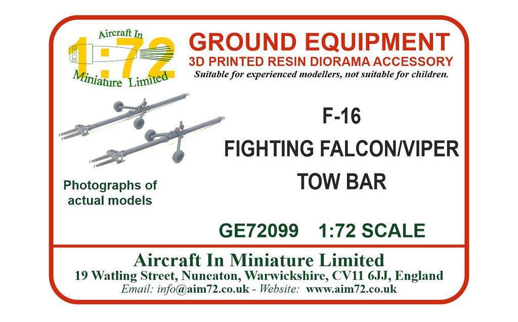 AIM - Ground Equipment GE72099 1:72 F-16 Viper Tow Bar