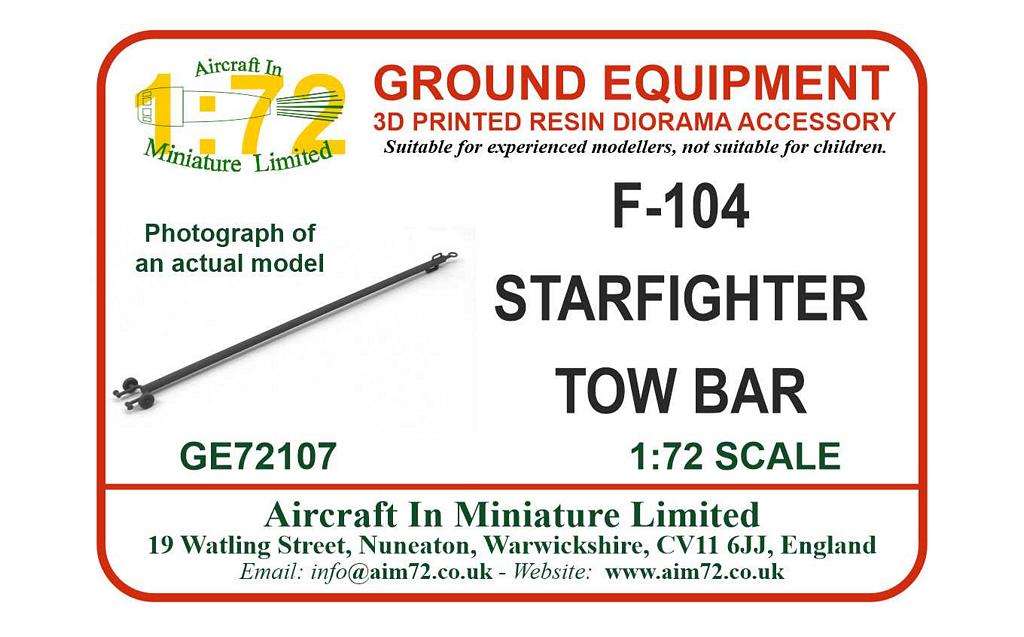 AIM - Ground Equipment GE72107 1:72 F-104 Starfighter Tow Bar