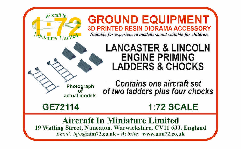 AIM - Ground Equipment GE72114 1:72 Avro Lancaster priming ladders and chocks
