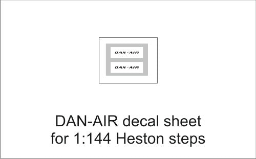 AIM - Ground Equipment Decals GED144010D 1:144 Dan-Air decal sheet for Heston steps