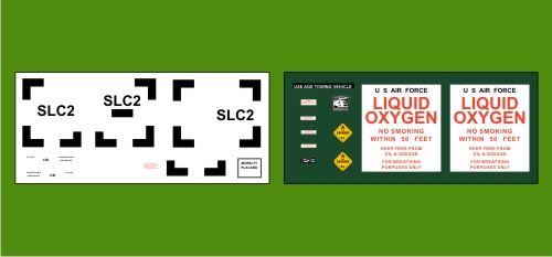 AIM - Ground Equipment Decals GED48013 1:48 Decals for the USAF Liquid Oxygen (LOX) Cart kit.