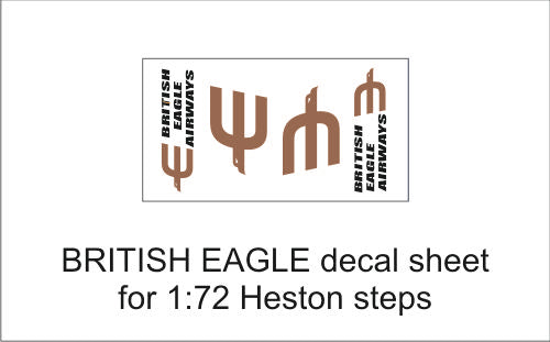 AIM - Ground Equipment Decals GED72010E 1:72 British Eagle decal sheet for Heston steps.