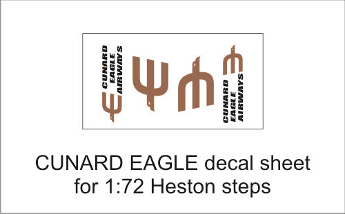 AIM - Ground Equipment Decals GED72010F 1:72 Cunard Eagle decal sheet for Heston steps