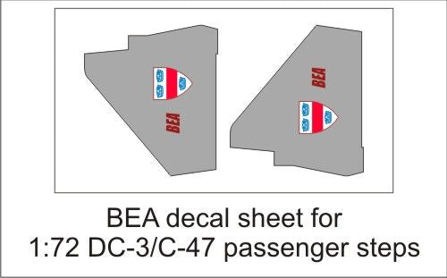 AIM - Ground Equipment Decals GED72040A 1:72 BEA Decal Sheet for DC-3/C-47 Passenger Steps