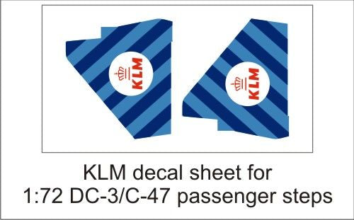 AIM - Ground Equipment Decals GED72040B 1:72 KLM Decal Sheet for DC-3/C-47 Passenger Steps