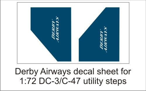 AIM - Ground Equipment Decals GED72041E 1:72 Derby Airways Decal Sheet for DC-3/C-47 Utility Steps