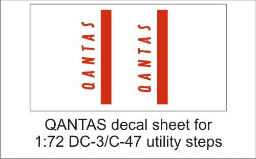 AIM - Ground Equipment Decals GED72041F 1:72 QANTAS Decal Sheet for DC-3/C-47 Utility Steps