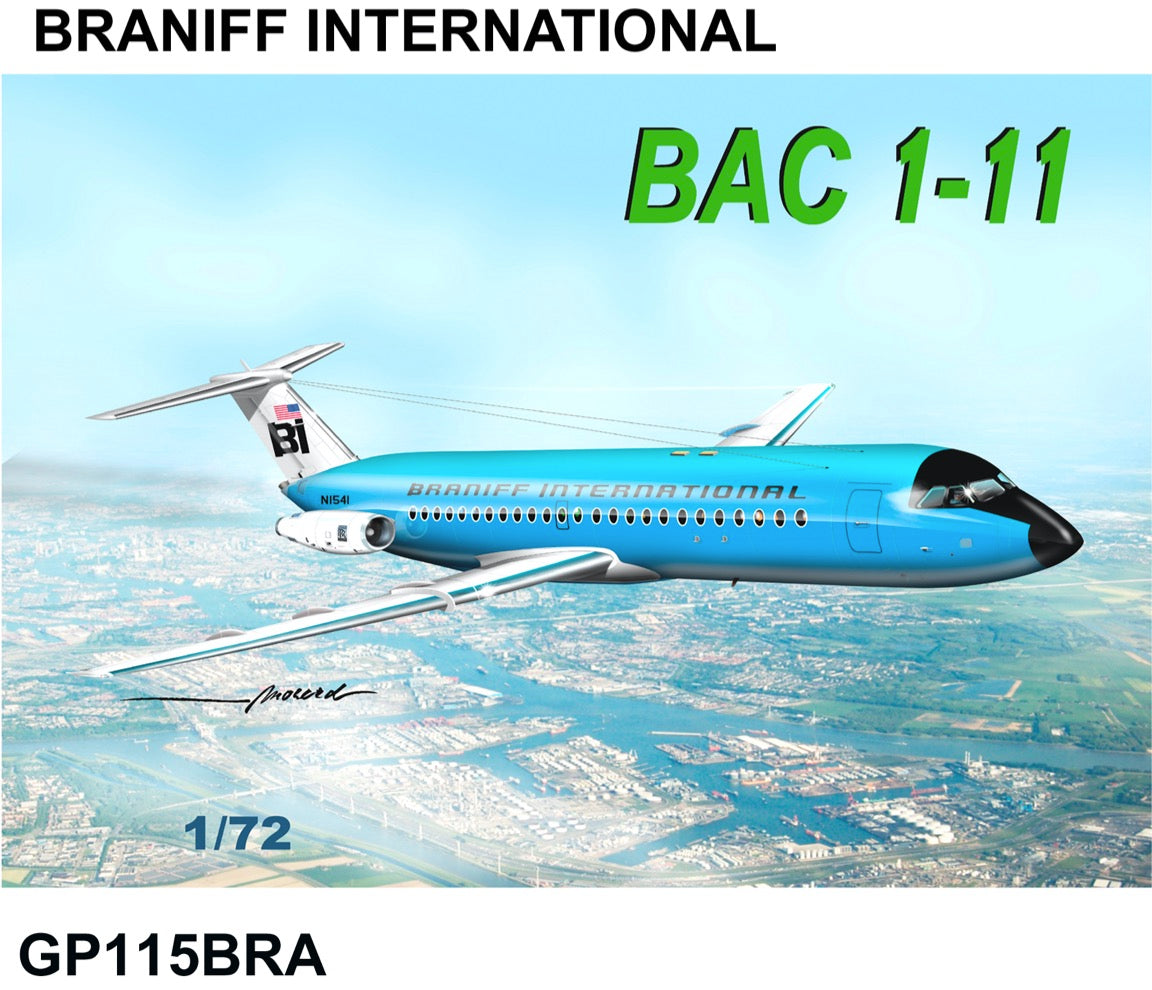 Mach 2 GP115BRA 1:72 BAC 1-11 Braniff International