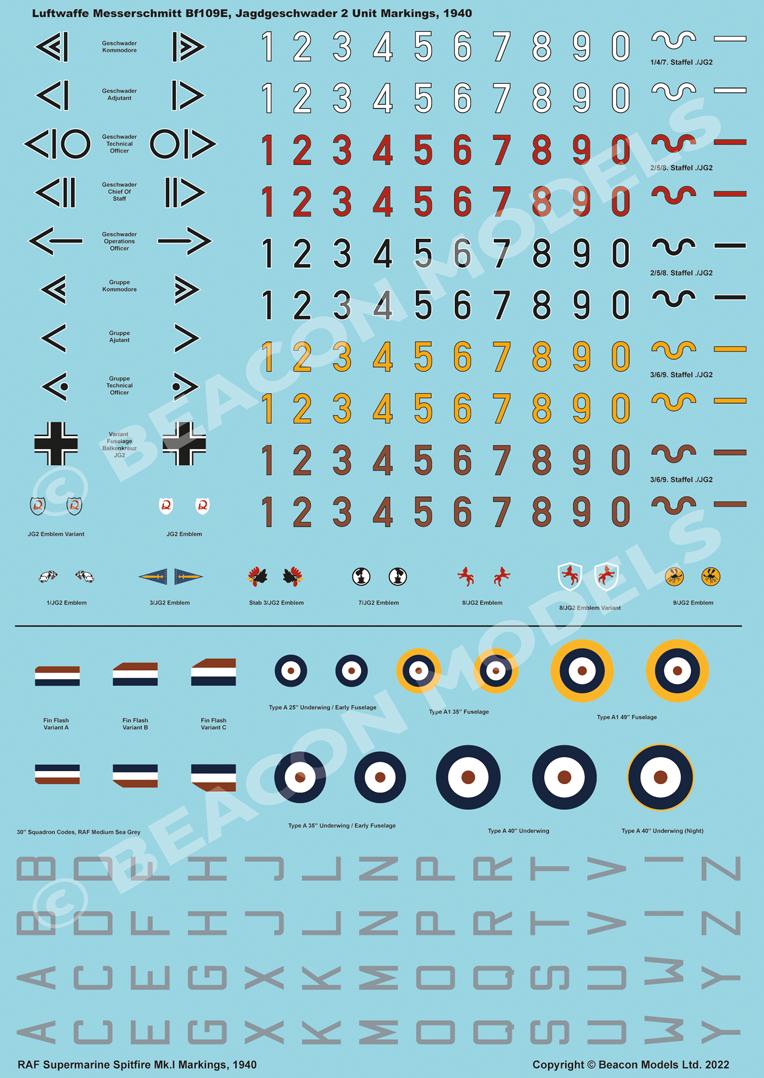 Beacon Models 1:144 Battle of Britain Decals