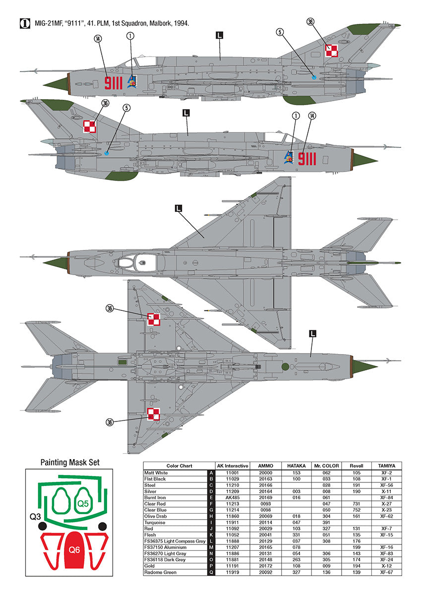 Hobby 2000 32019 1:32 Mikoyan MiG-21MF Polish Air Force