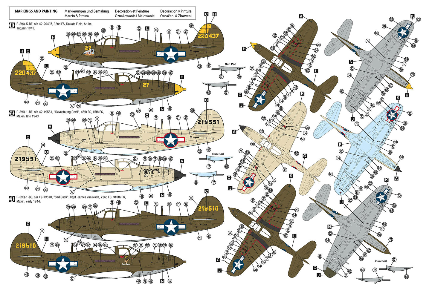 Hobby 2000 48047 1:48 Bell P-39Q Airacobra USAAF.
