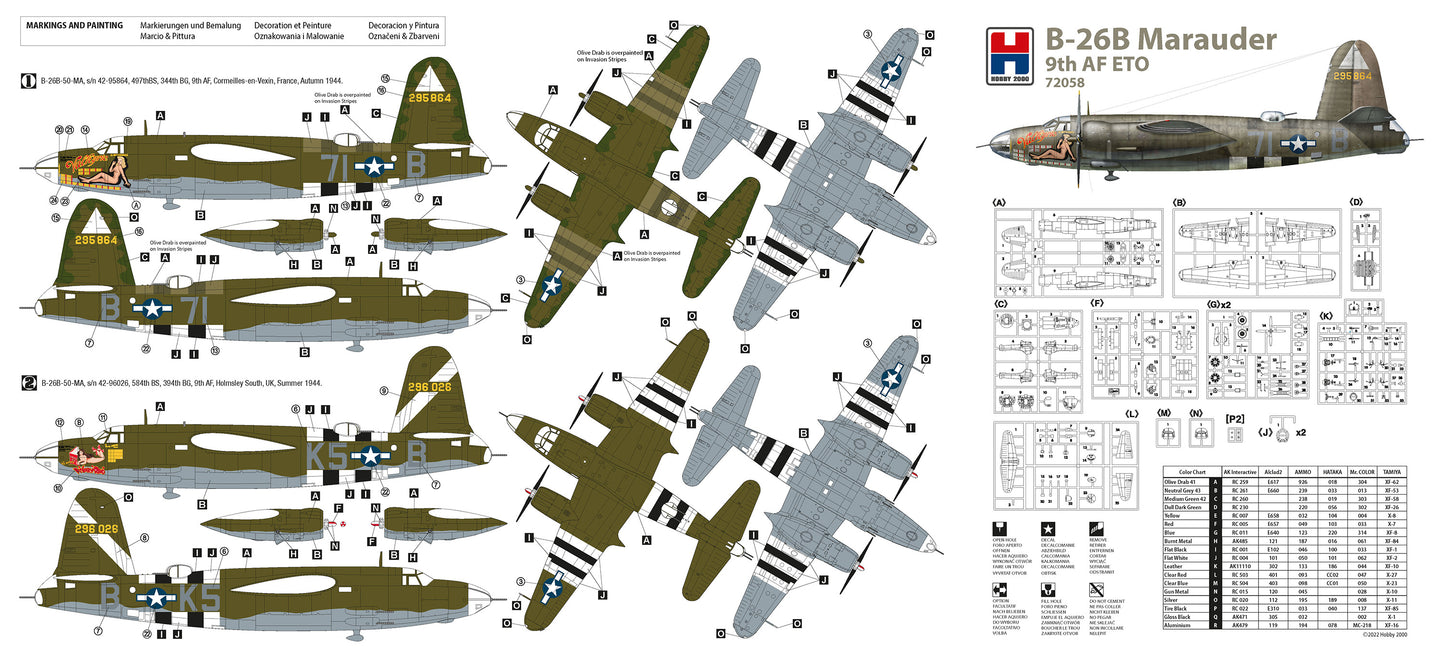 Hobby 2000 72058 1:72 Martin B-26B Marauder