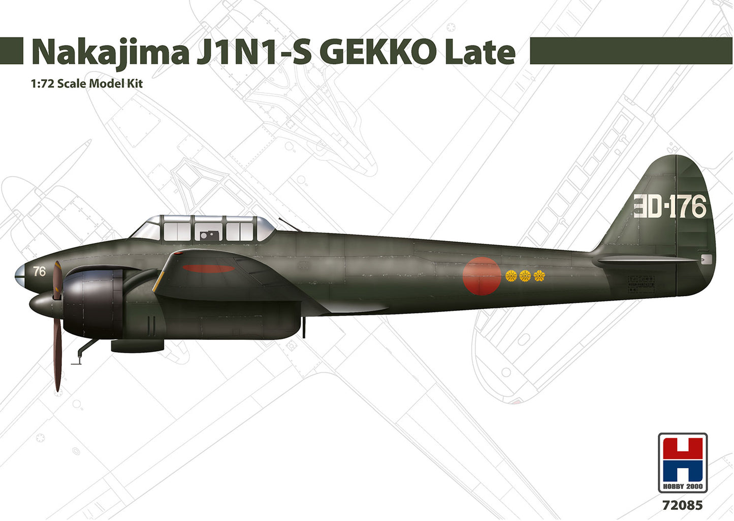 Hobby 2000 72085 1:72 Nakajima J1N1-S Gekko Late version