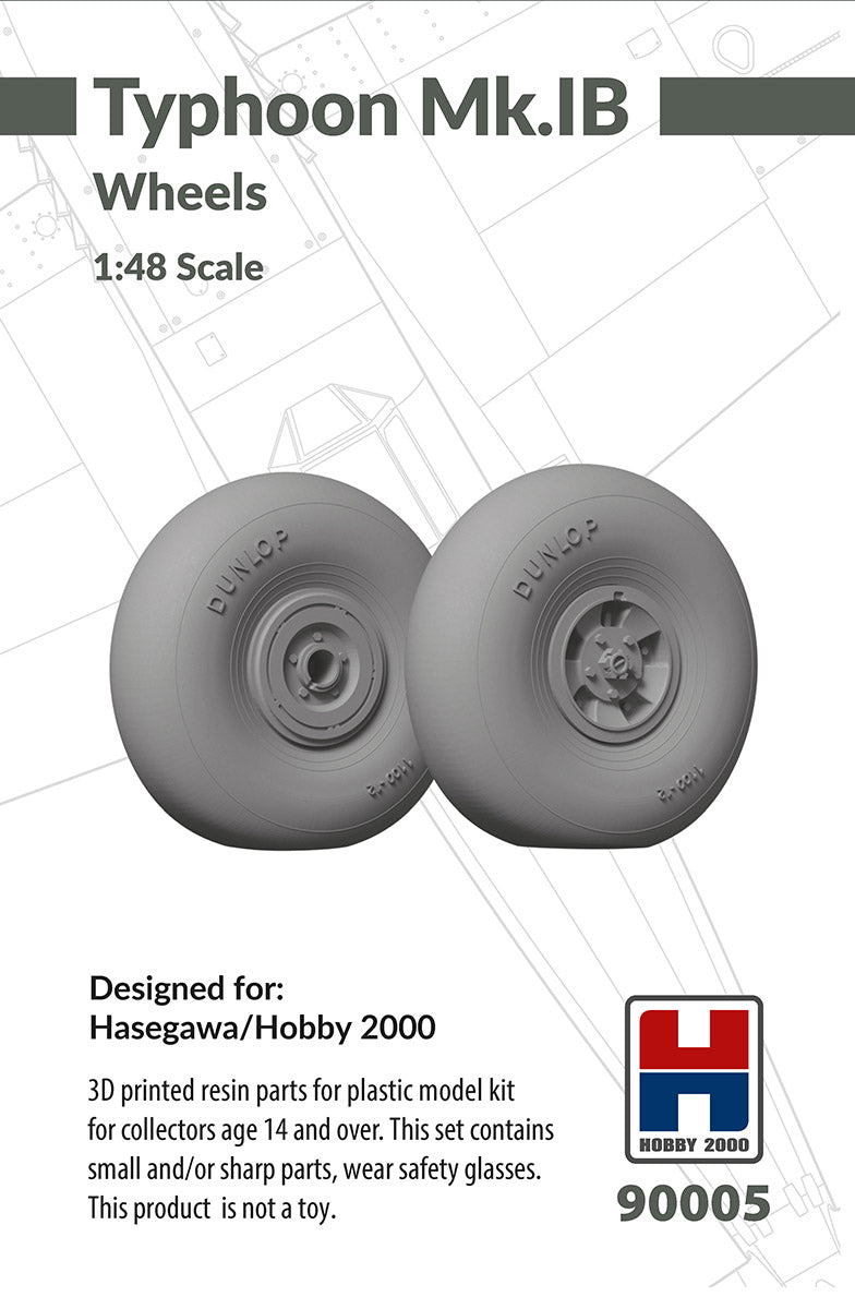 Hobby 2000 90005 1:48 Hawker Typhoon Mk.IB Weighted Wheels