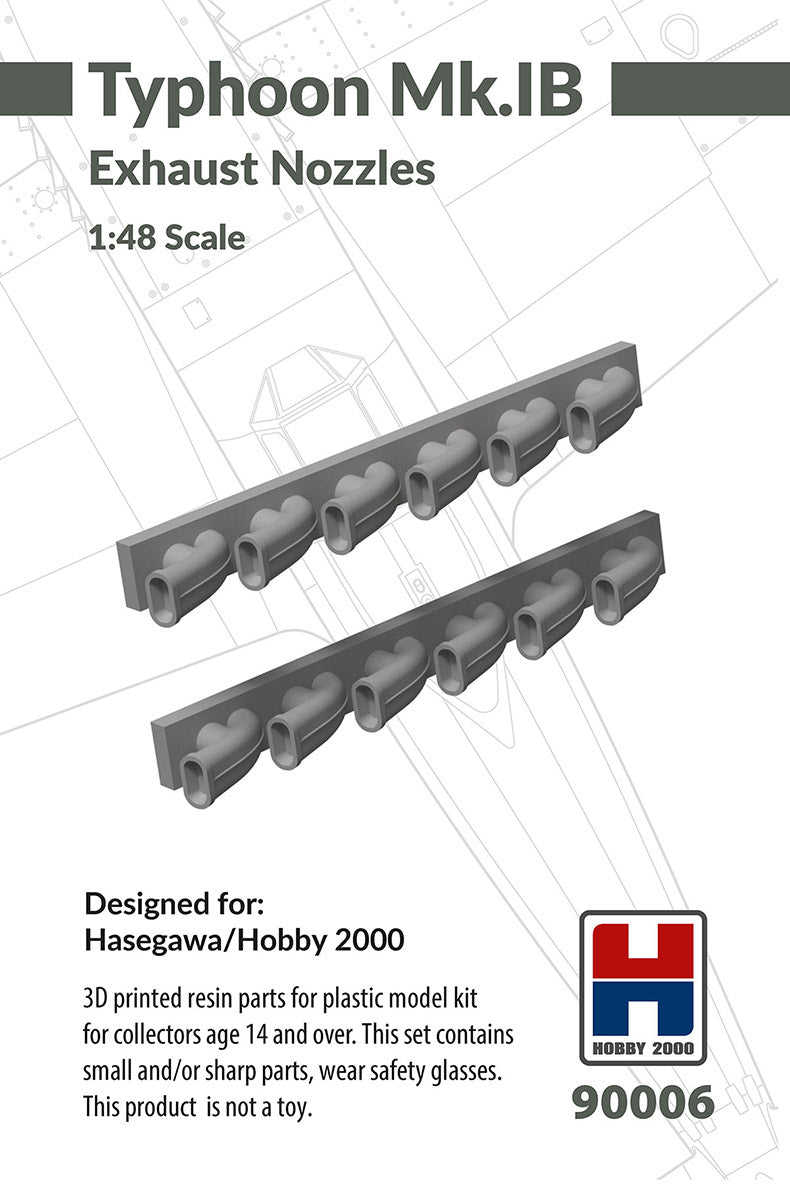 Hobby 2000 90006 1:48 Hawker Typhoon Mk.IB Exhaust Nozzles