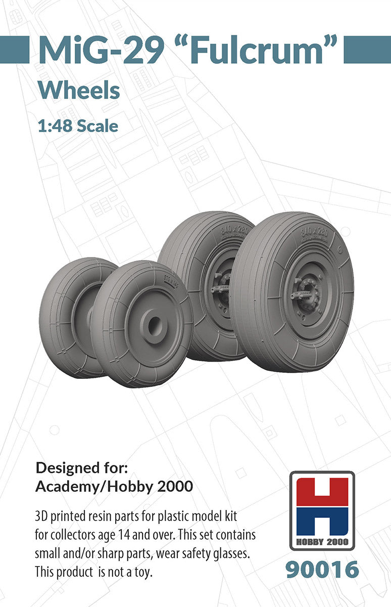 Hobby 2000 90016 1:48 Mikoyan MiG-29 'Fulcrum' Wheels 3d-Printed