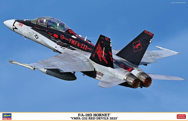 Hasegawa 07562 1:48 F/A-18D Hornet VMFA-232 Red Devils 2025