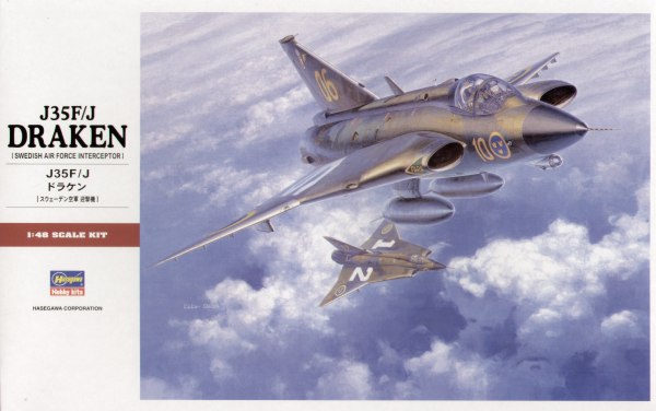 Hasegawa PT041 1:48 Saab J-35F/J-35J Draken