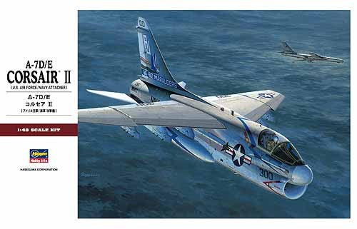 Hasegawa PT047 1:48 LTV A-7D or A-7E Corsair II (makes one kit)
