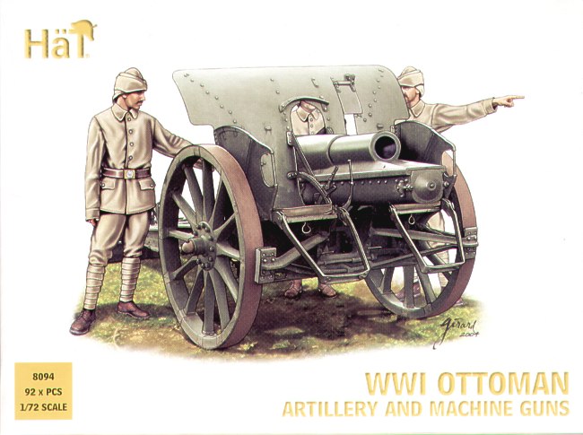 HAT Industrie 8094 1:72 4 x WWI Ottoman Artillery and machine guns.