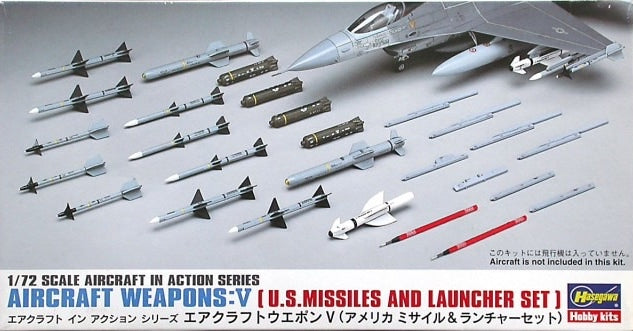 Hasegawa X7209 1:72 Aircraft Weapons V. U.S.Missiles and launcher set