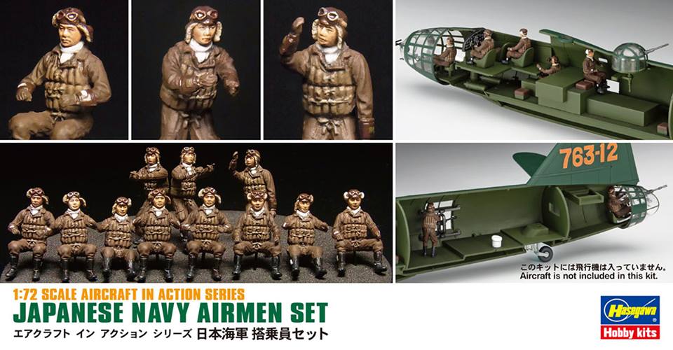 Hasegawa X7216 1:72 Japanese Navy Airmen Set Pilots of the Rising Sun
