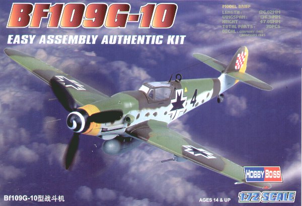 Hobby Boss 80227 1:72 Messerschmitt Bf-109G-10 'Easy Build'
