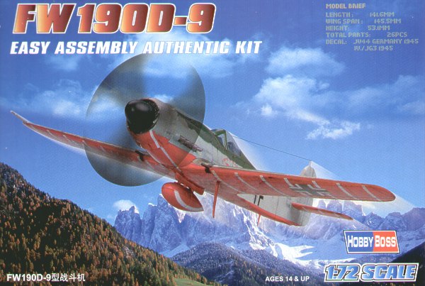Hobby Boss 80228 1:72 Focke-Wulf Fw-190D-9 'Easy Build'