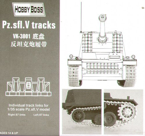 Hobby Boss 81001 1:35 Pz.Sfl.V injection moulded tracks