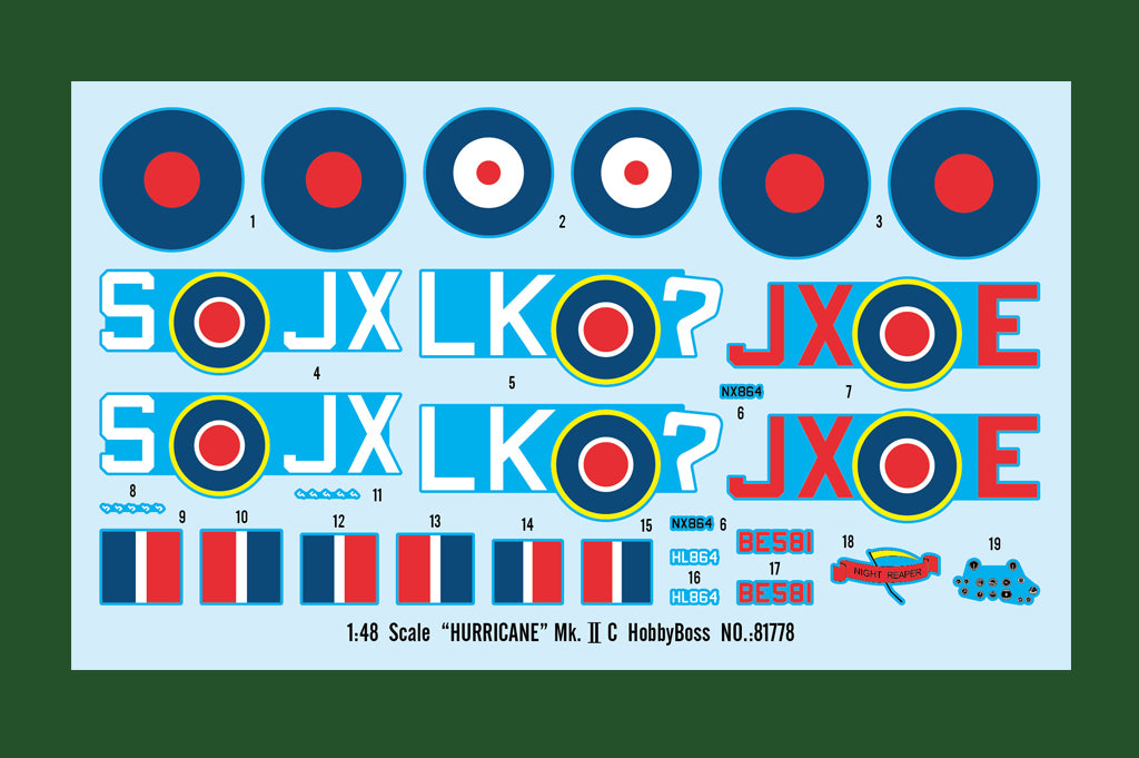 Hobby Boss 81778 1:48 Hawker Hurricane Mk.IIc