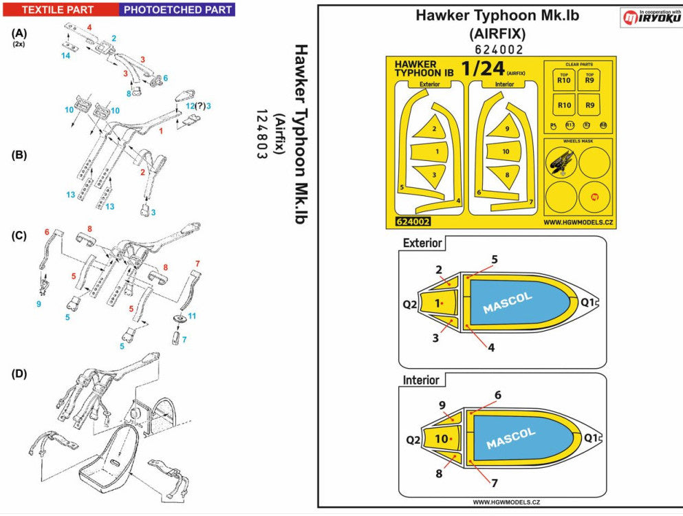HGW 124803 1:24 Hawker Typhoon Mk.IB - BASIC LINE