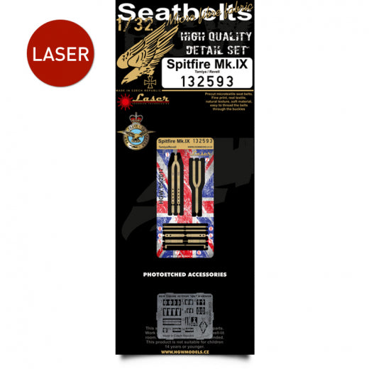HGW 132593 1:32 Supermarine Spitfire Mk.IXC Pre-Cut (Laser) Seatbelts