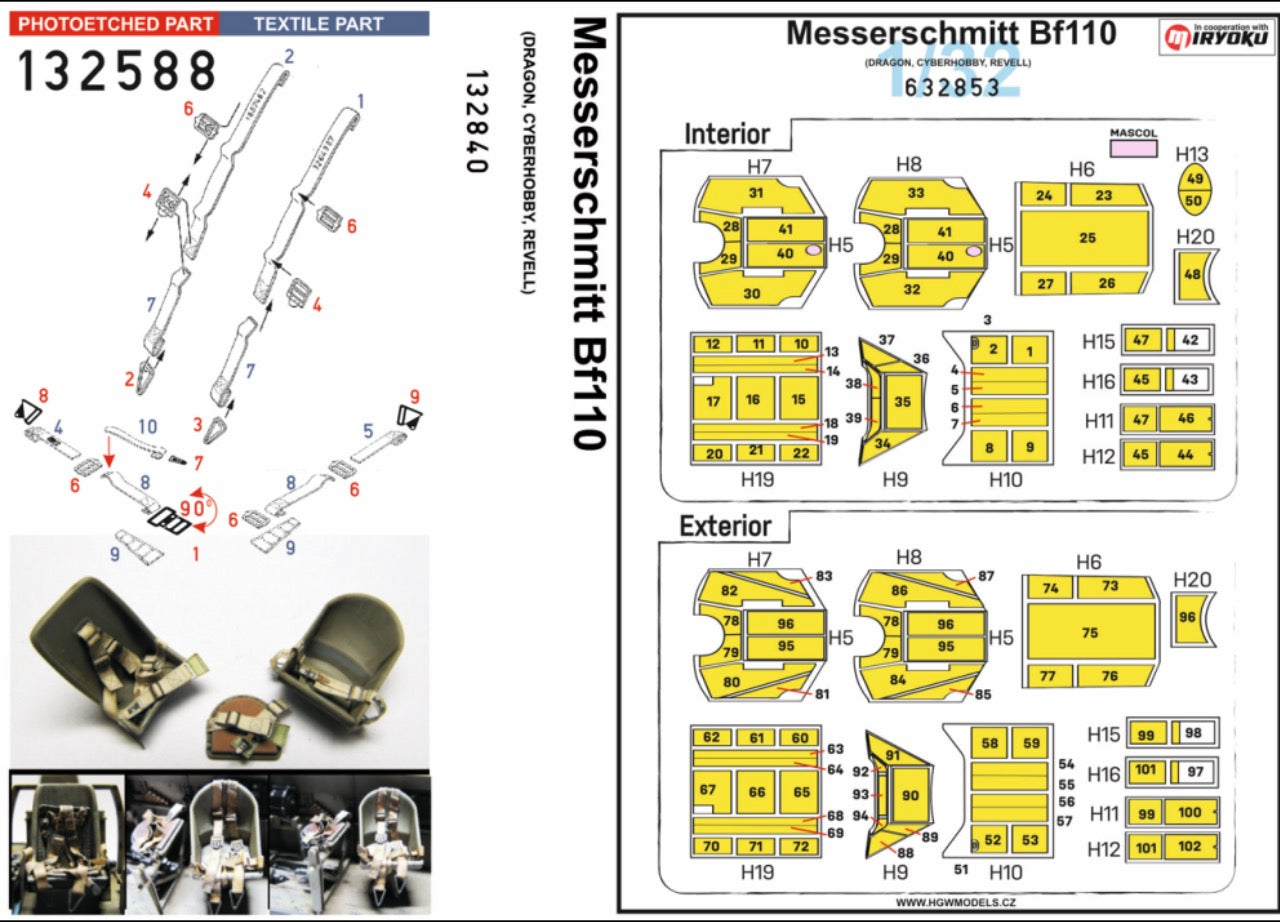 HGW 132840 1:32 Messerschmitt Bf-110C/D - Basic Line