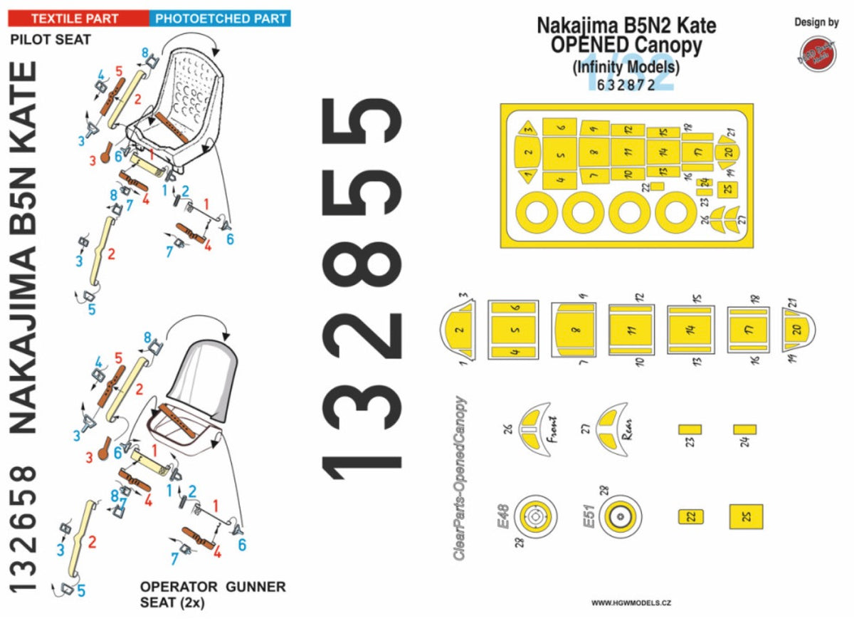 HGW HGW132855 1:32 Nakajima B5N2 Kate (OPENED CANOPY) - BASIC LINE