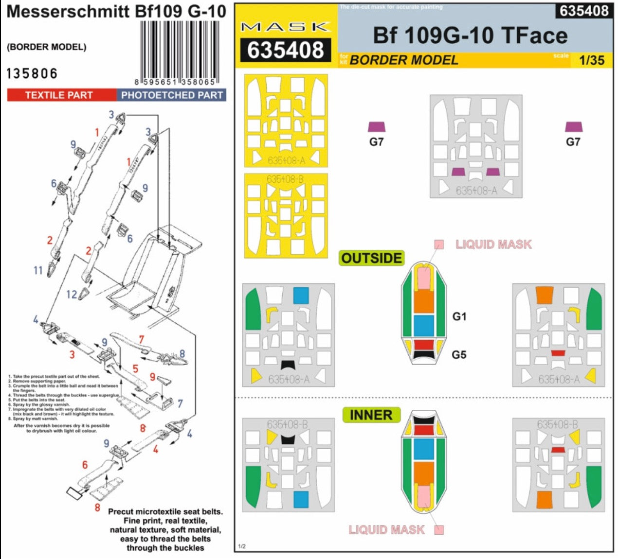HGW 135806 1:35 Messerschmitt Bf109 G-10 Set