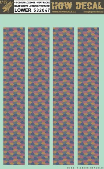 HGW 532047 1:32 4 Colour Lozenge - Base White - Fabric Texture - Lower