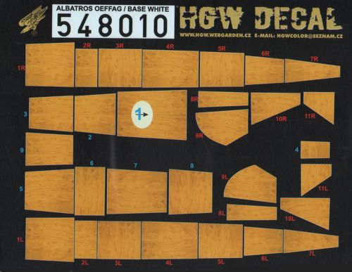 HGW 548010 1:48 Albatros D.III OEFFAG Base White