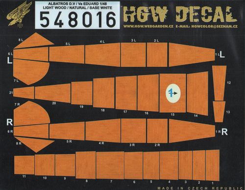 HGW 548016 1:48 Albatros D.V/D.V.a Base White