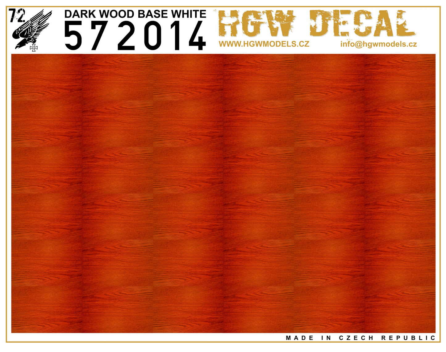 HGW 572014 1:72 Dark Wood - Natural - Base White A5 Sheet