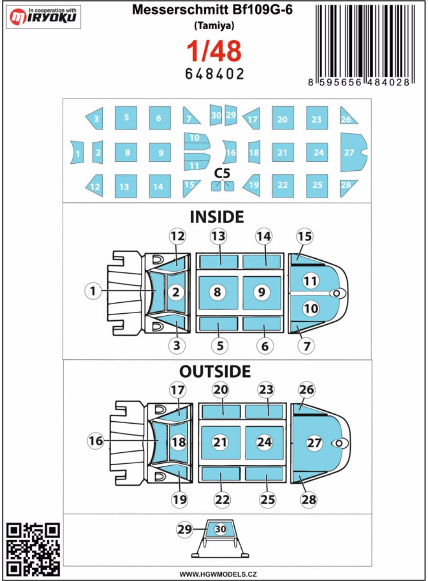 HGW 648402 1:48 Messerschmitt Bf-109G-6