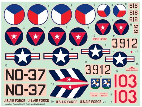 H-Model Decals HMD48009 1:48 P-36C Hawk USAAF.3=27th Pursuit Squadron, in Class III Confusion or Distortion Camouflage. USAAF Pt.2