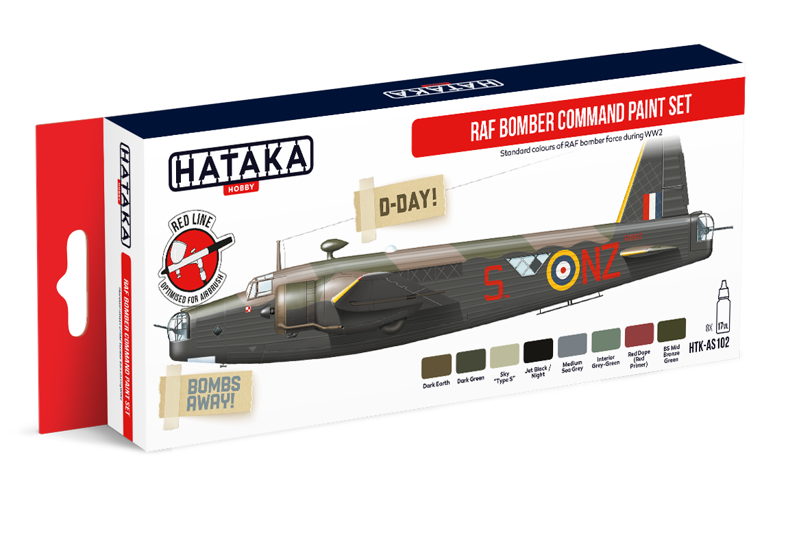 Hataka AS102 (Red Line) RAF Bomber Command Acrylic Paint Set