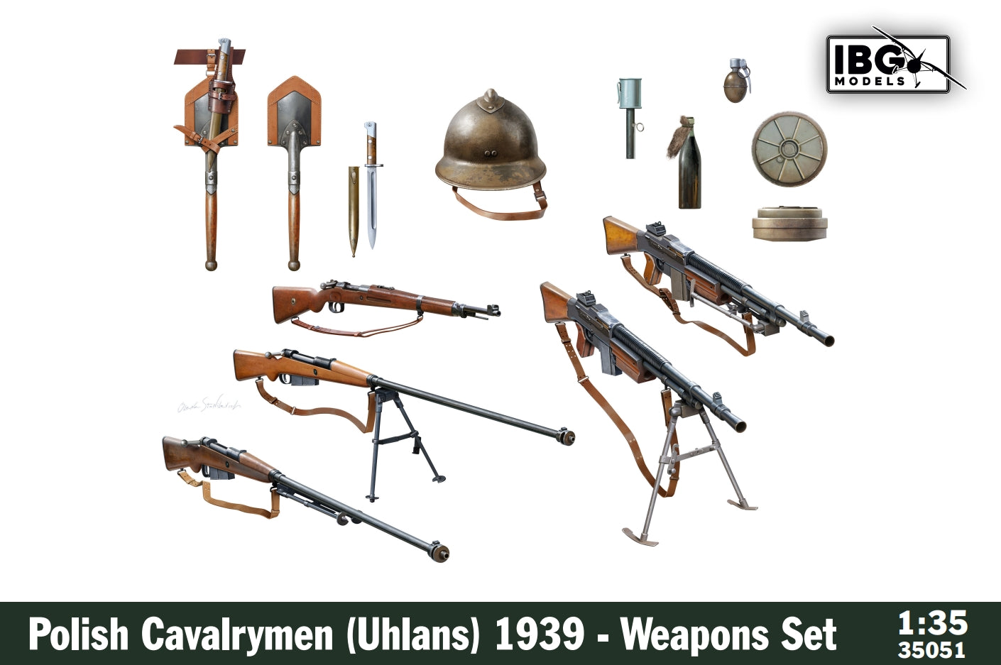 IBG Models 35051 1:35 Polish Cavalrymen (Uhlans) 1939 - Weapons Set