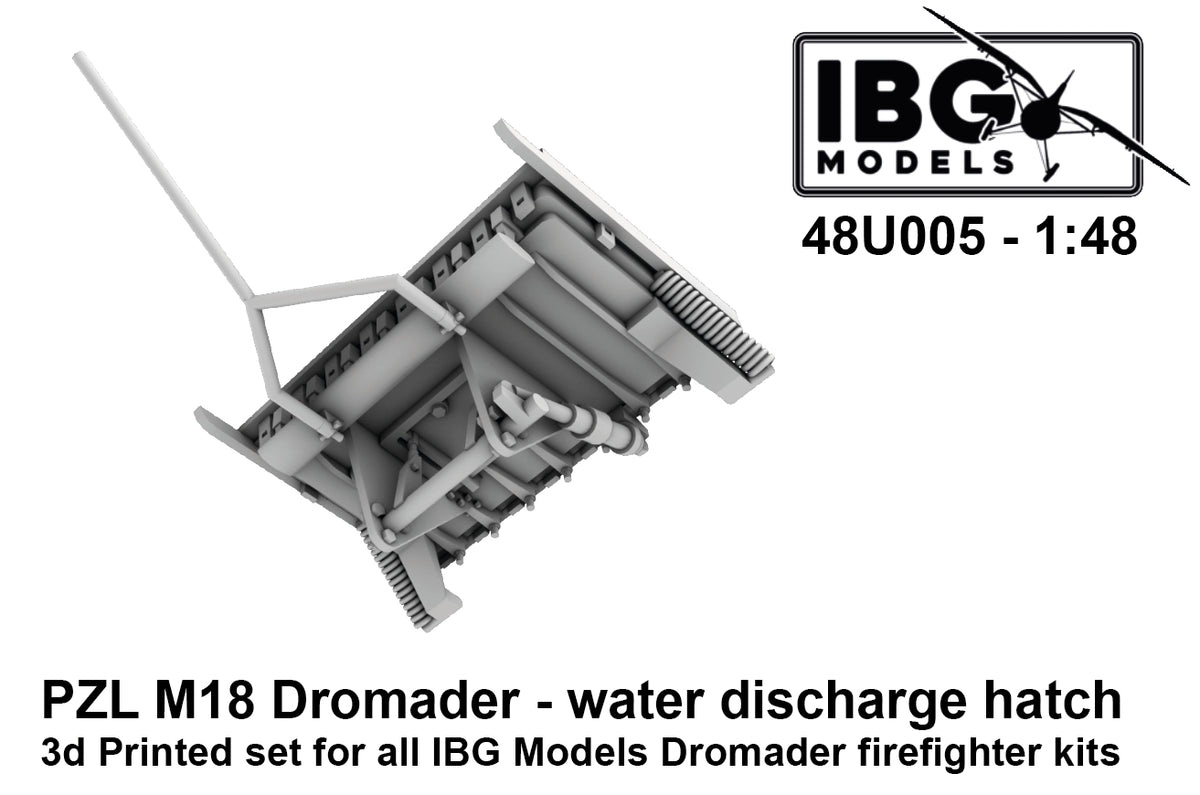 IBG Models 48U005 1:48 PZL M18 Dromader - Water Discharge Hatch - 3d Printed Set