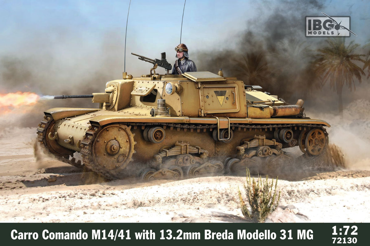 IBG Models 72130 1:72 Carro Comando M14/41 with 13.2mm Breda Modello 31 MG