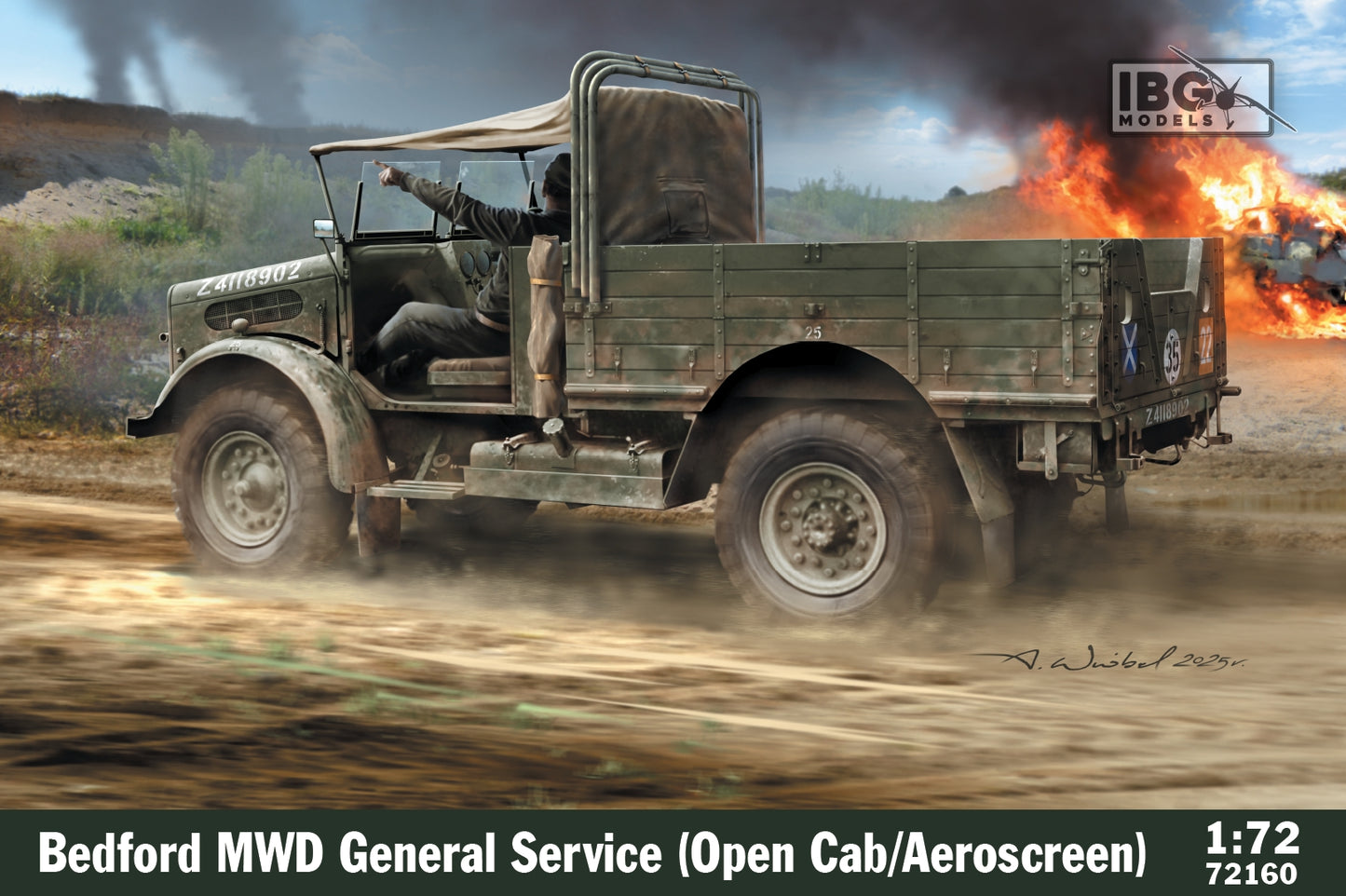 IBG Models 72160 1:72 Bedford MWD General Service (Open Cab/Aeroscreen)