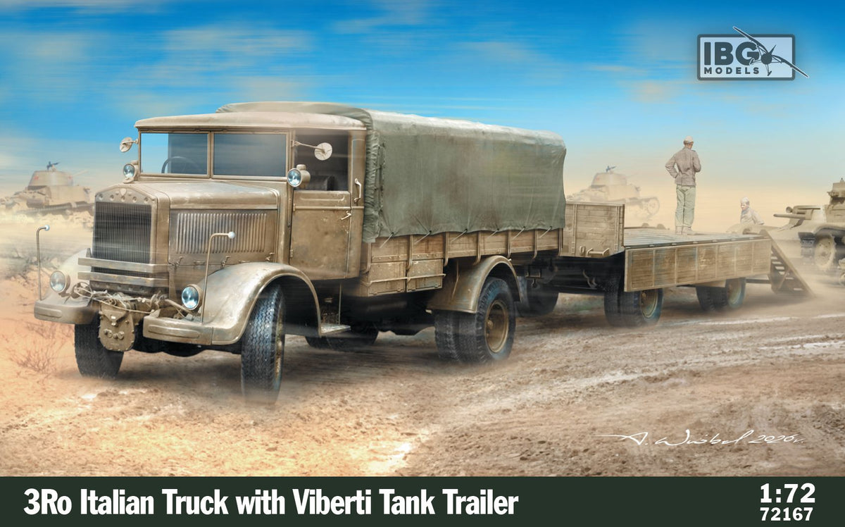 IBG Models 72167 1:72 3Ro Italian Truck with Viberti Tank Trailer